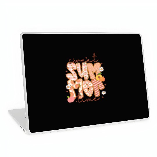 Sweet Summer Time Preppy Peach Laptop Skins