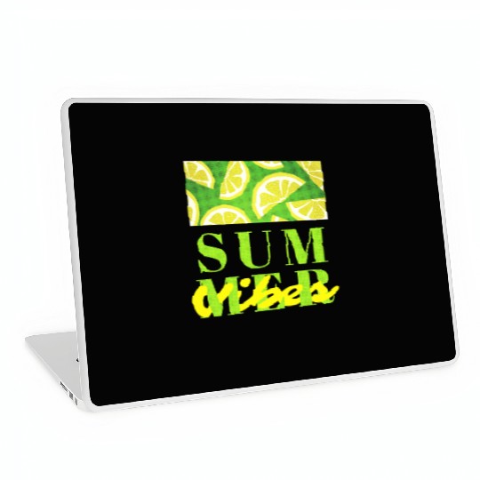 Lemon Fresh Summer Mood – Minimalist Citrus Art Laptop Skins
