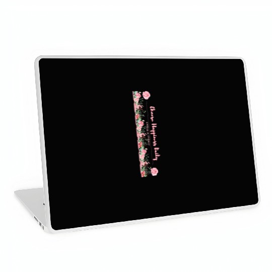 Choose Happiness Quote Design - Vertical Floral Laptop Skins