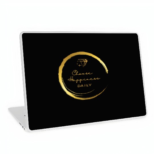 Choose Happiness Luxury Design - Gold Empowerment Laptop Skins