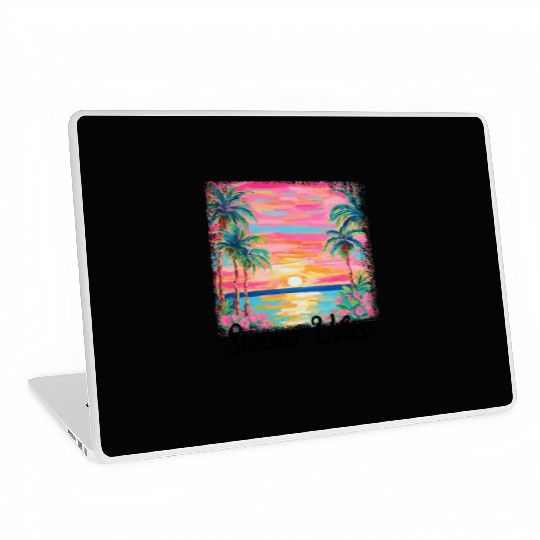 Summer Vibe Preppy Beach Laptop Skins