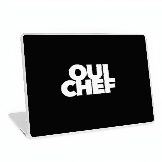 funny Oui Chef restaurant boss staff sous employee Laptop Skins