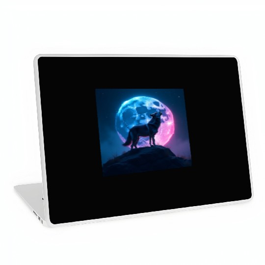 Howl of the Neon Moon Laptop Skins