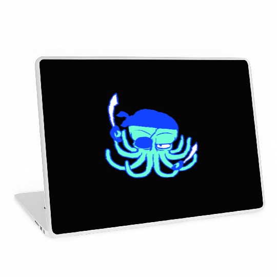 Octopus pirate crew captain sailor buccaneer sail Laptop Skins