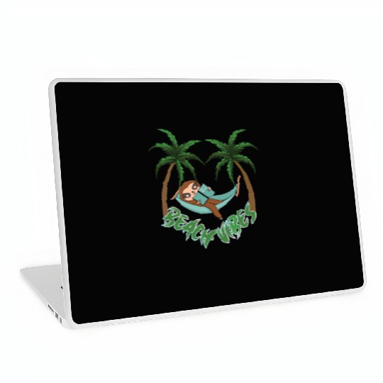 Hot To Relax Sloth Beach Laptop Skins