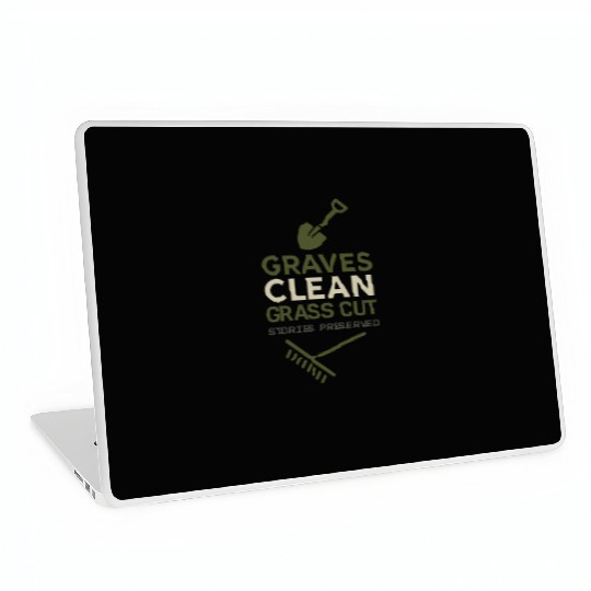 Cemetery Worker Groundskeeper Graveyard Memorial Laptop Skins