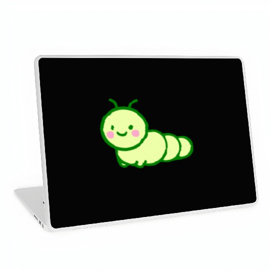 Cute Green Caterpillar- Adorable Insect Lover Laptop Skins