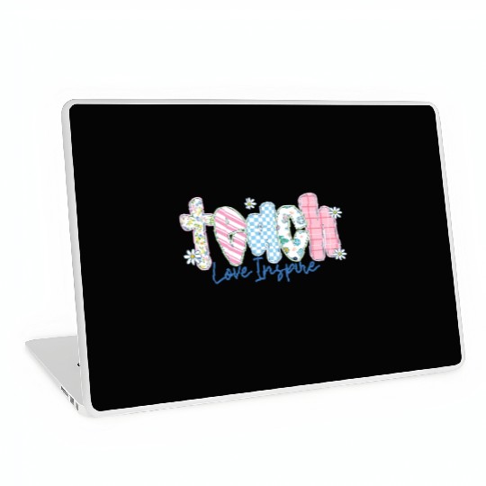 Preppy Teacher Teach Love Inspire Laptop Skins