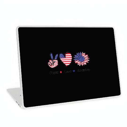 Peace Love America Laptop Skins