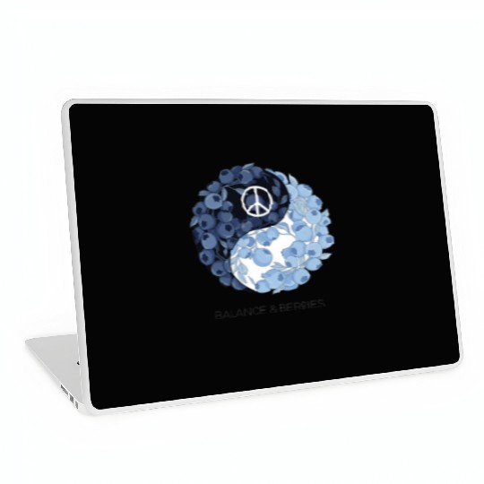 Balance & Berries – Yin Yang Blueberry Peace Desig Laptop Skins