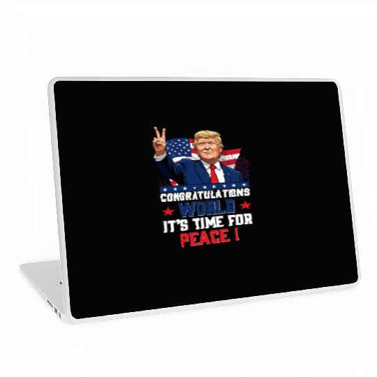 Congratulations world, It's time for peace! Laptop Skins