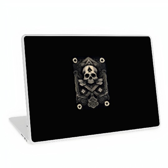 Ace of Spades Skull Design • Gothic Card Art Laptop Skins