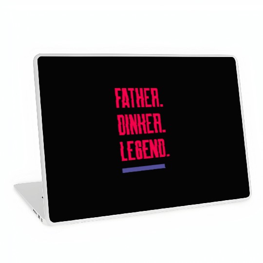 Father. Dinker. Legend. - Dad Pickleball Laptop Skins