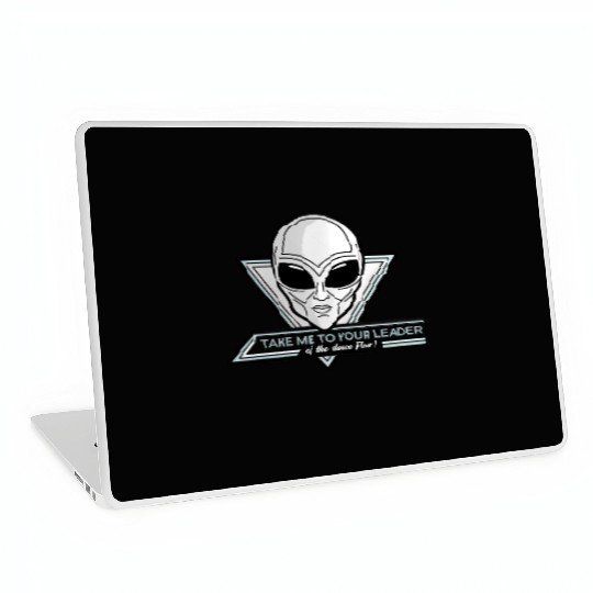 Take Me To Your Leader Alien Rave Retro 2000s Y2K Laptop Skins