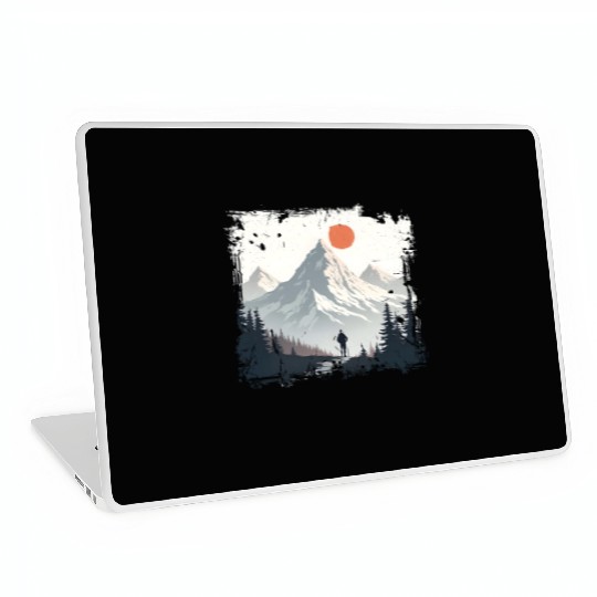 Serene Mountain Wilderness Scene Laptop Skins