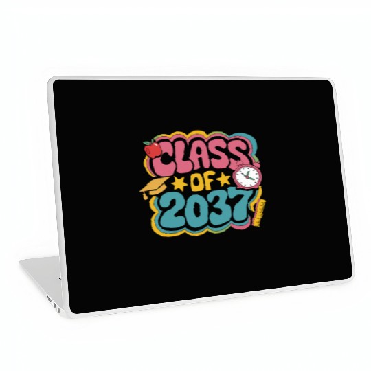 Class of 2037 Grow With Me, groovy back to school Laptop Skins