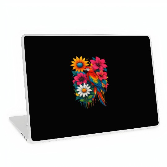Tropical LOVE & Floral Feathers Laptop Skins