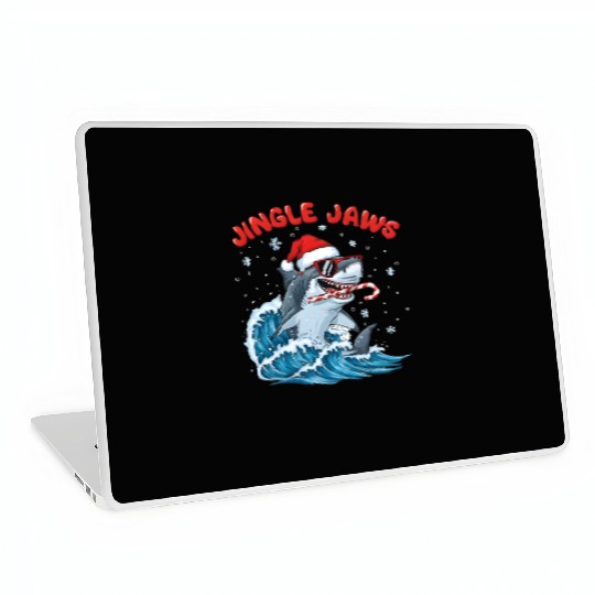 Jingle Jaws – Christmas Holiday with Bite Design Laptop Skins