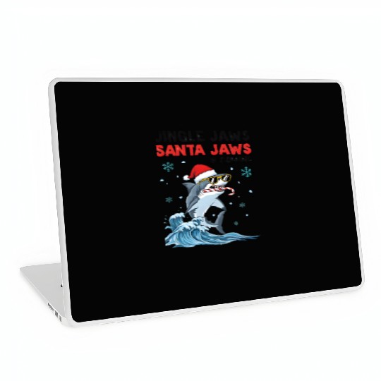 Jingle Jaws – Santa Jaws Is Coming to Town Laptop Skins