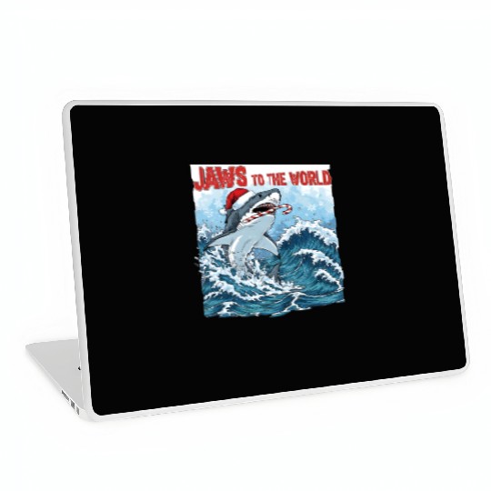 Jaws to the World – Christmastime Shark Attack Laptop Skins