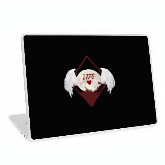 Moonlit Heart with Angel Wings (LIFE) Laptop Skins