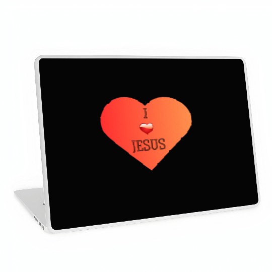 I Love Jesus Heart Design Laptop Skins