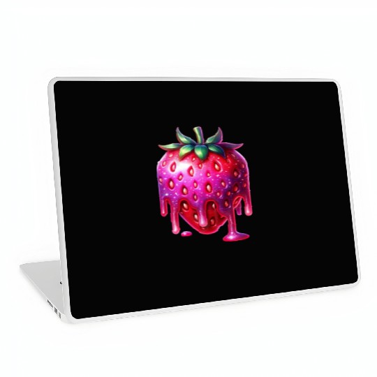 Vivid Dripping Strawberry Artwork Laptop Skins