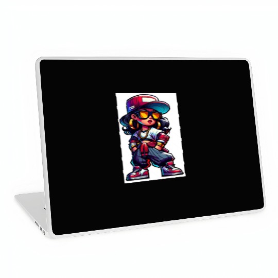 Street Dance Rap Girl Laptop Skins