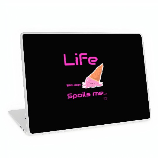 Whimsical Ice Cream Life Sentiment Laptop Skins