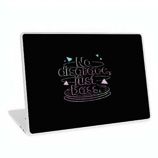 No Disgrace Just Bass Retro Laptop Skins