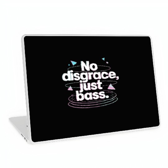 No Disgrace Just Bass Retro Laptop Skins
