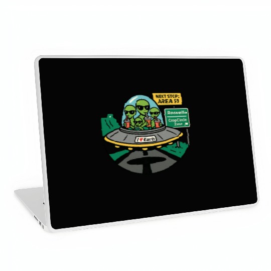 Alien road trip Laptop Skins