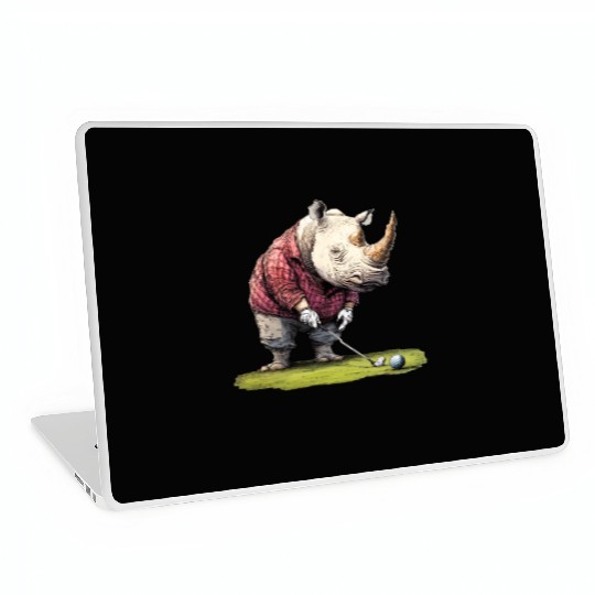 Rhinoceros Golfer / Golf Rhinoceros Laptop Skins