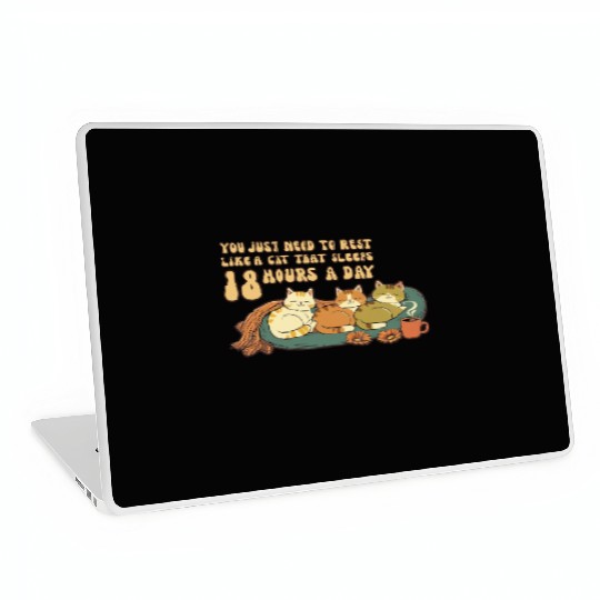 Relaxing Cat Nap Quote Design Laptop Skins