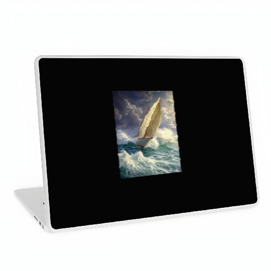 Storm Sail Through Painted Seas Laptop Skins