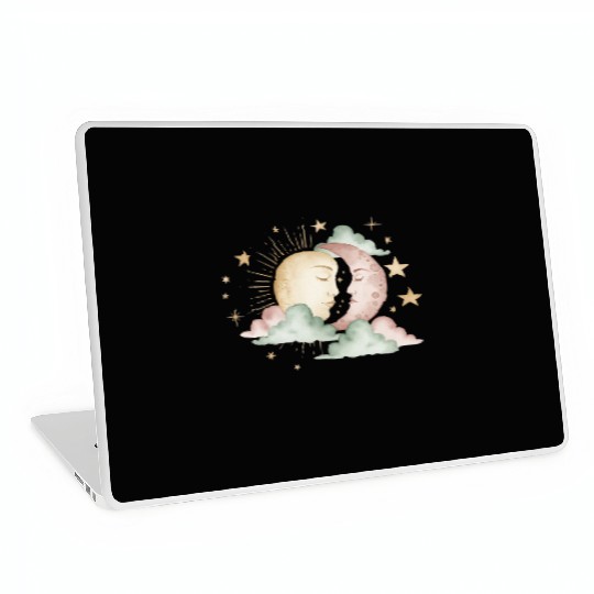 Sun & Moon Embrace Laptop Skins design