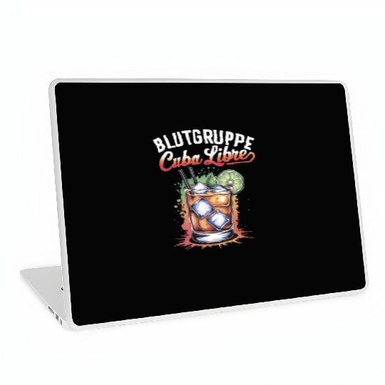 Blutgruppe Cuba Libre Cocktail Bartender Laptop Skins