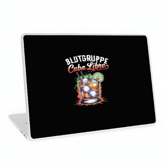 Blutgruppe Cuba Libre Cocktail Bartender Laptop Skins