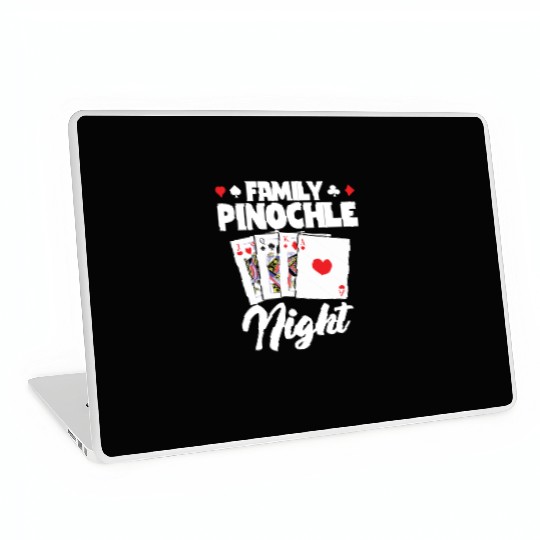 Family Pinochle Night Melding Card Game Laptop Skins