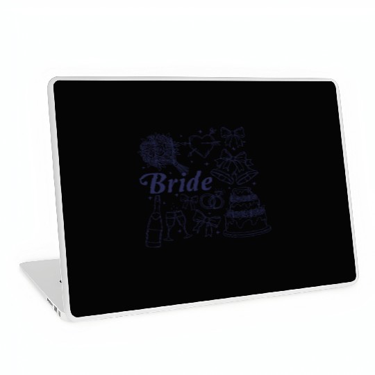 Bride Future Mrs Bow Bridal Wedding Bachelorette Laptop Skins