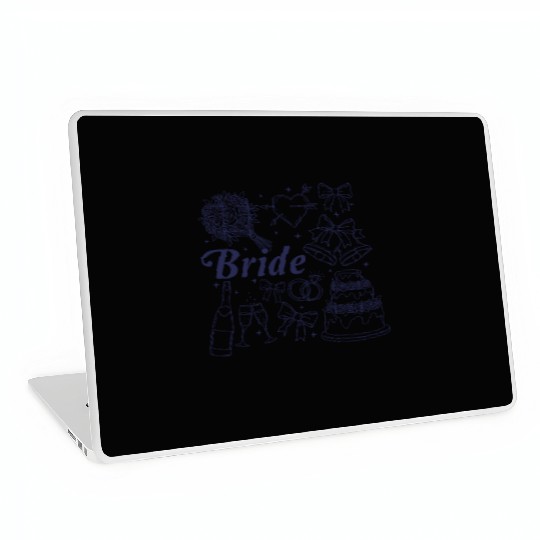 Bride Future Mrs Bow Bridal Wedding Bachelorette Laptop Skins