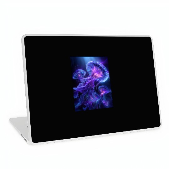Neon Glow Jellyfish Laptop Skins