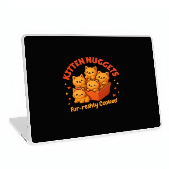 Cute Kitten Nuggets – Funny Food Cat Laptop Skins