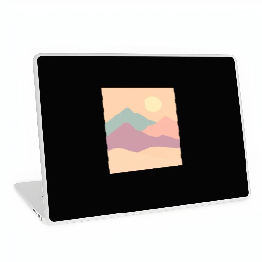 Pastel Mountain Serenity Laptop Skins