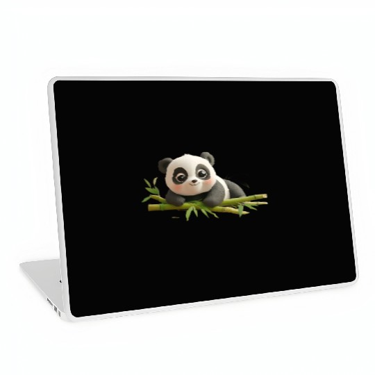 Charming Panda Cub with Bamboo Laptop Skins