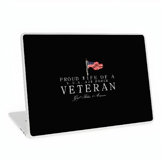 Proud Wife Of A US Air Force Veteran Laptop Skins