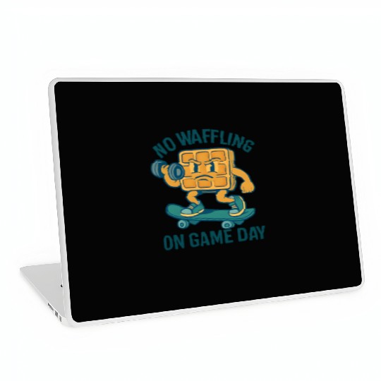 Waffle Character Skateboard Design Laptop Skins