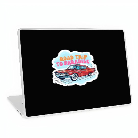 Vintage Classic Car Road Trip Design Laptop Skins