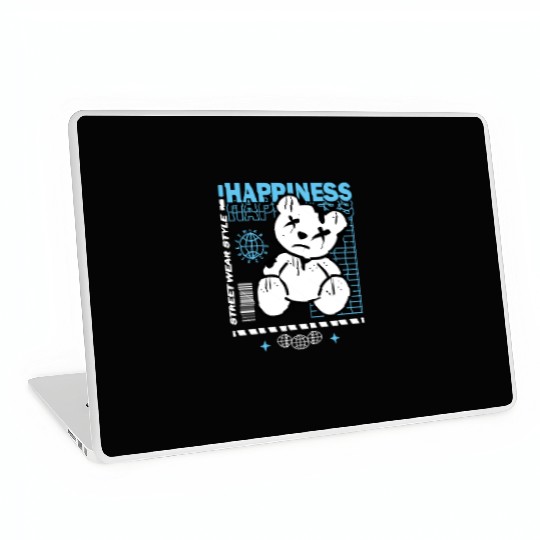 Urban Graffiti Teddy Bear Design Laptop Skins