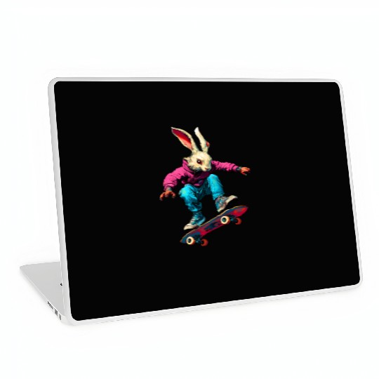 Rabbit skateboard / skater rabbit Laptop Skins